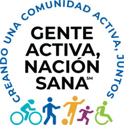 Gente activa, logotipo de nación saludable