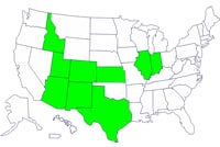Persons infected with the outbreak strain of Salmonella Saintpaul, United States, by state, April 23 to June 2, 2008