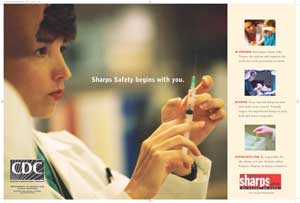 Sharps Safety for Healthcare Professionals poster