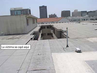lugar donde cay&oacute; la v&iacute;ctima