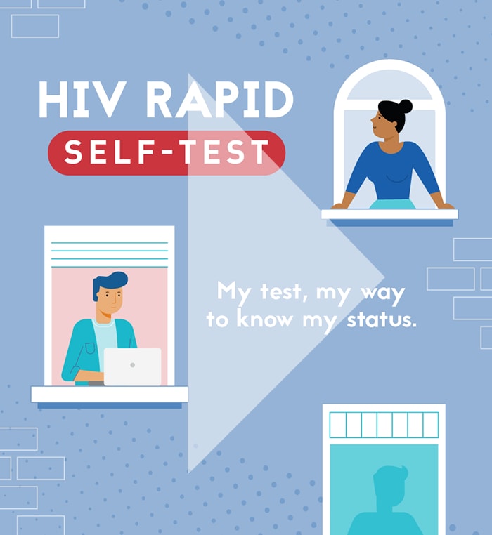 HIV Rapid Self-Test. My test, my way to know my status. Animated image thumbnail. Click to download.