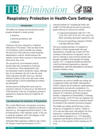 Respiratory Protection in Health-Care Settings