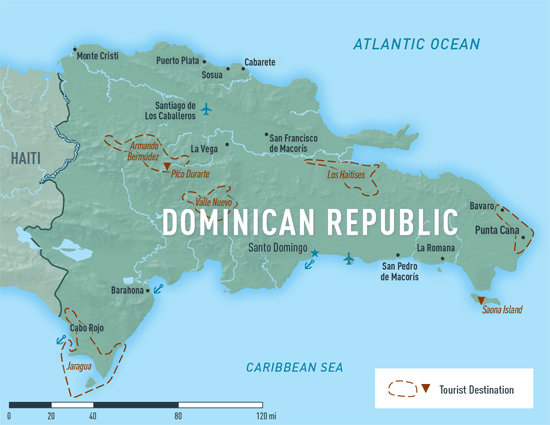 Map 10-07. Dominican Republic destination map