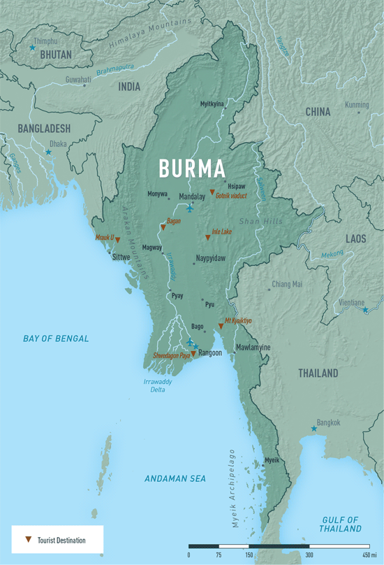 Map 10-11. Burma (Myanmar) destination map