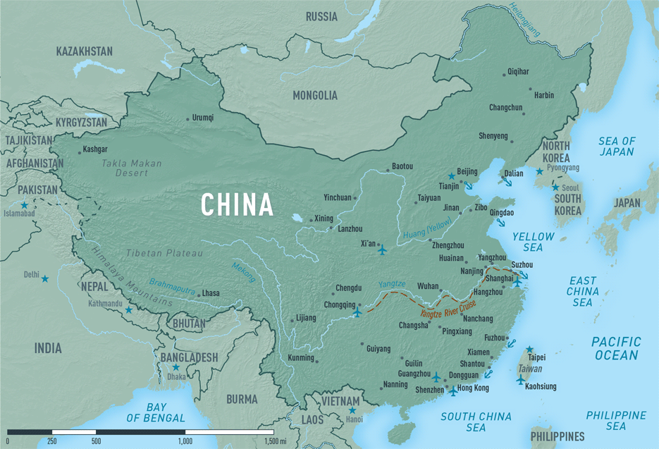 Map 10-12. China destination map