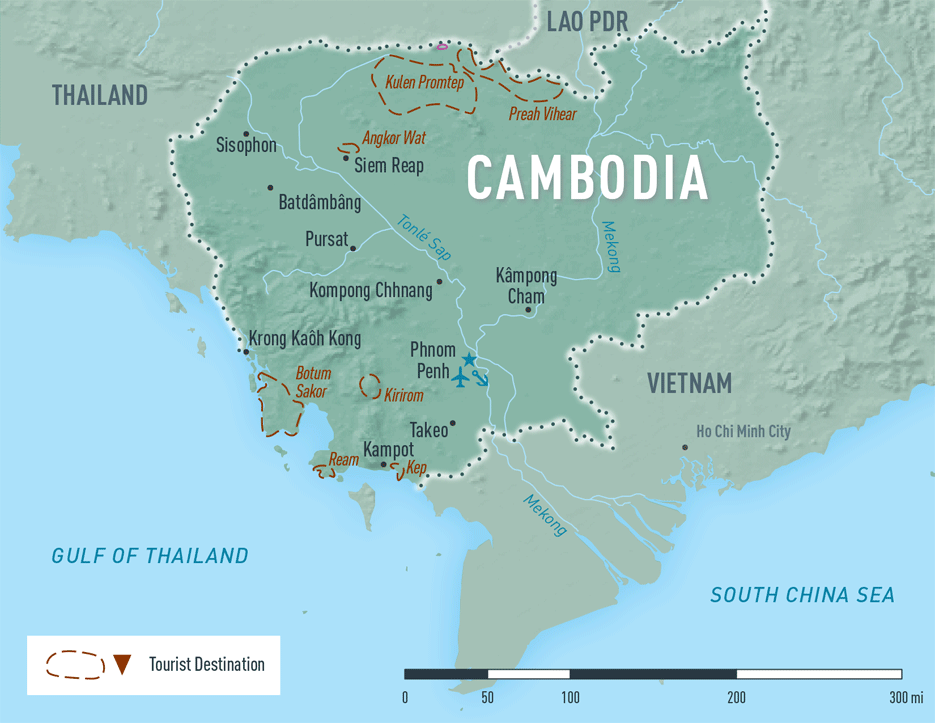 Map 10-20. Cambodia destination map