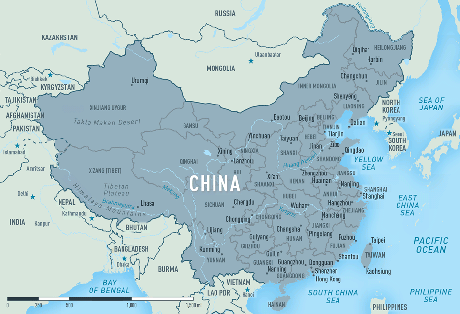 MAP 2-08. China reference map