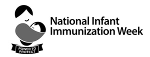 Black and white English - National Infant Immunization Week