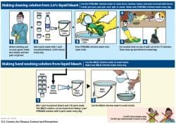 Cleaning and Hand Washing with 2.6% Liquid Bleach