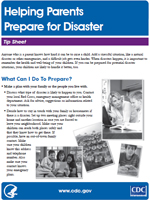 Helping Parents Prepare For Disaster, cover