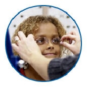child with Refractive Errors wearing glasses
