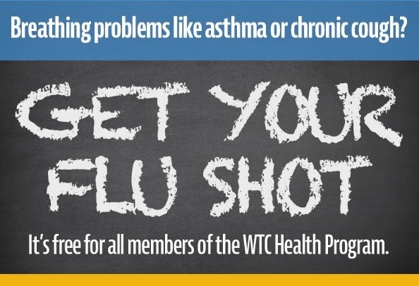 Flu shots are free for all members of the WTC Health Program