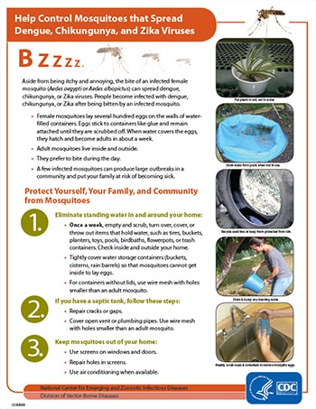 Help Control Mosquitoes that spread dengue, chikungunya, annd zika viruses
