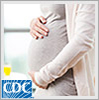 	Pregnant woman holding her stomach