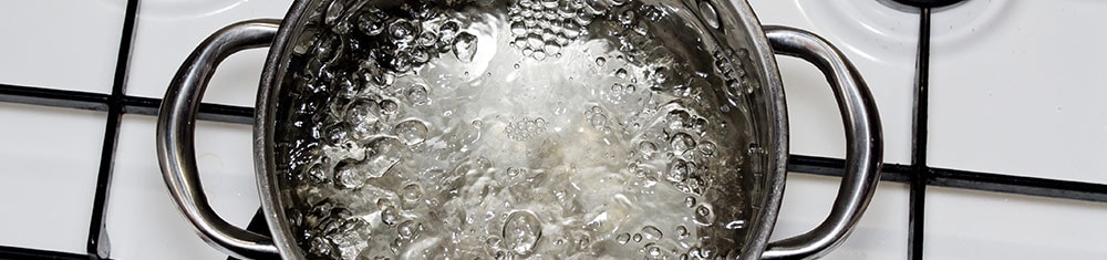 Close-up of boiling water in a pot