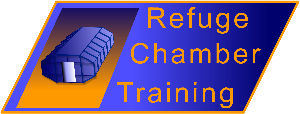 Refuge chamber training logo.