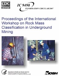 Image of publication Proceedings of the International Workshop on Rock Mass Classification in Underground Mining