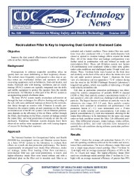 Image of publication Technology News 528 - Recirculation Filter Is Key to Improving Dust Control in Enclosed Cabs