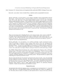Image of publication A Complexity Assessment Methodology for Programmable Electronic Mining Systems