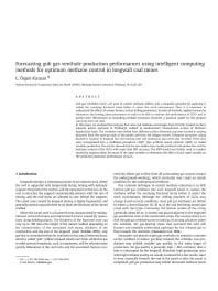 Image of publication Forecasting Gob Gas Venthole Production Performances Using Intelligent Computing Methods for Optimum Methane Control in Longwall Coal Mines