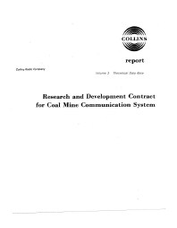 Image of publication Research and Development Contract for Coal Mine Communication System: Volume 3 - Theoretical Data Base