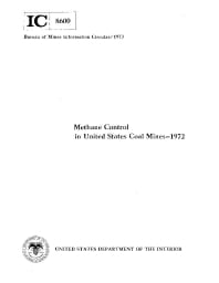 Image of publication Methane Control in United States Coal Mines - 1972
