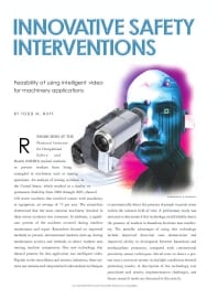 Image of publication Innovative Safety Interventions: Feasibility of Using Intelligent Video for Machinery Applications