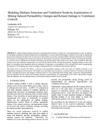 Image of publication Modeling Methane Emissions and Ventilation Needs by Examination of Mining Induced Permeability Changes and Related Damage to Ventilation Controls