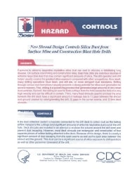Image of publication NIOSH Hazard Controls 27 - New Shroud Design Controls Silica Dust from Surface Mine and Construction Blast Hole Drills