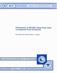 Image of publication Performance of RETIMET Metal Foam Vents on Explosion-Proof Enclosures