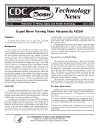 Image of publication Technology News 494 - Expert Miner Training Video Released by NIOSH