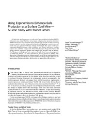 Image of publication Using Ergonomics To Enhance Safe Production At a Surface Coal Mine - A Case Study With Powder Crews