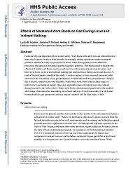Cover image of Effects of metatarsal work boots on gait during level and inclined walking