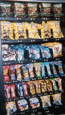 Photo of vending machine snack selection after intervention