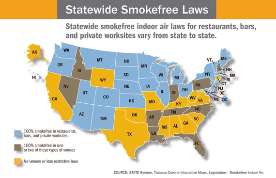 Chart: "Statewide Smokefree Laws"