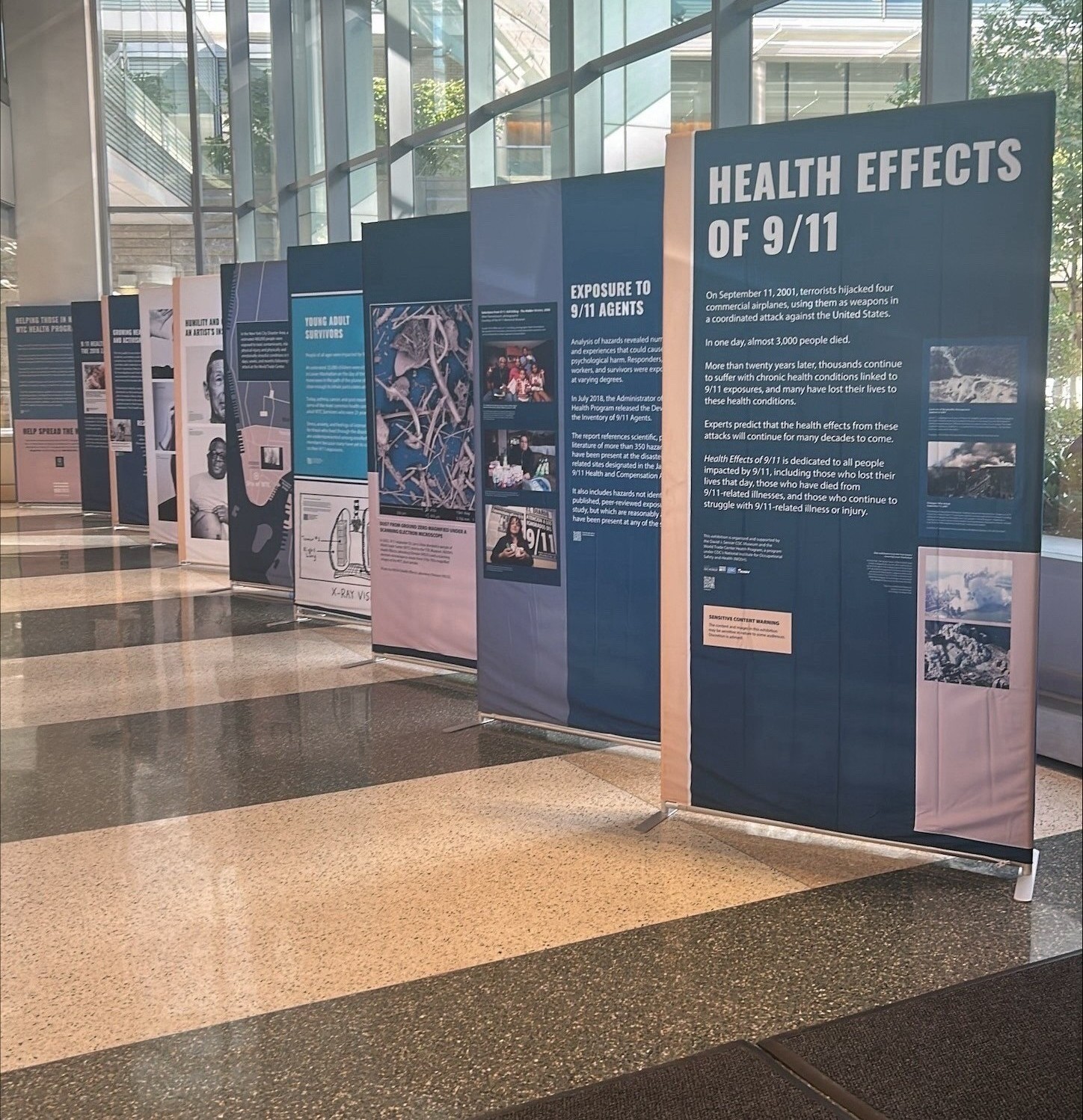 Health Effects of 9/11 exhibit at the NYU Langone Health Hospital