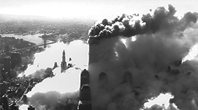 Dust-and-smoke-from-Twin-Towers-Lower-Manhattan Dust and smoke from the Twin Towers covering Lower Manhattan
