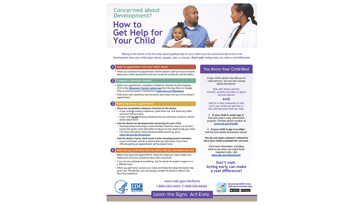 How to Get Help for Your Child | Learn the Signs. Act Early. | CDC