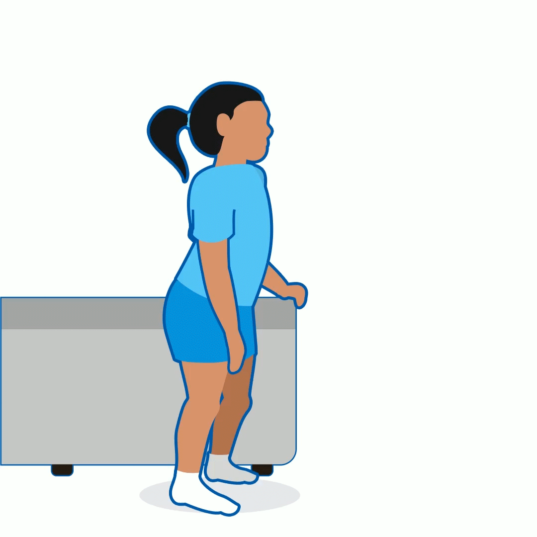 Animation of a child trying to touch their toes
