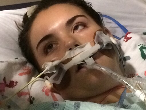 Sarah in the intensive care unit (ICU)