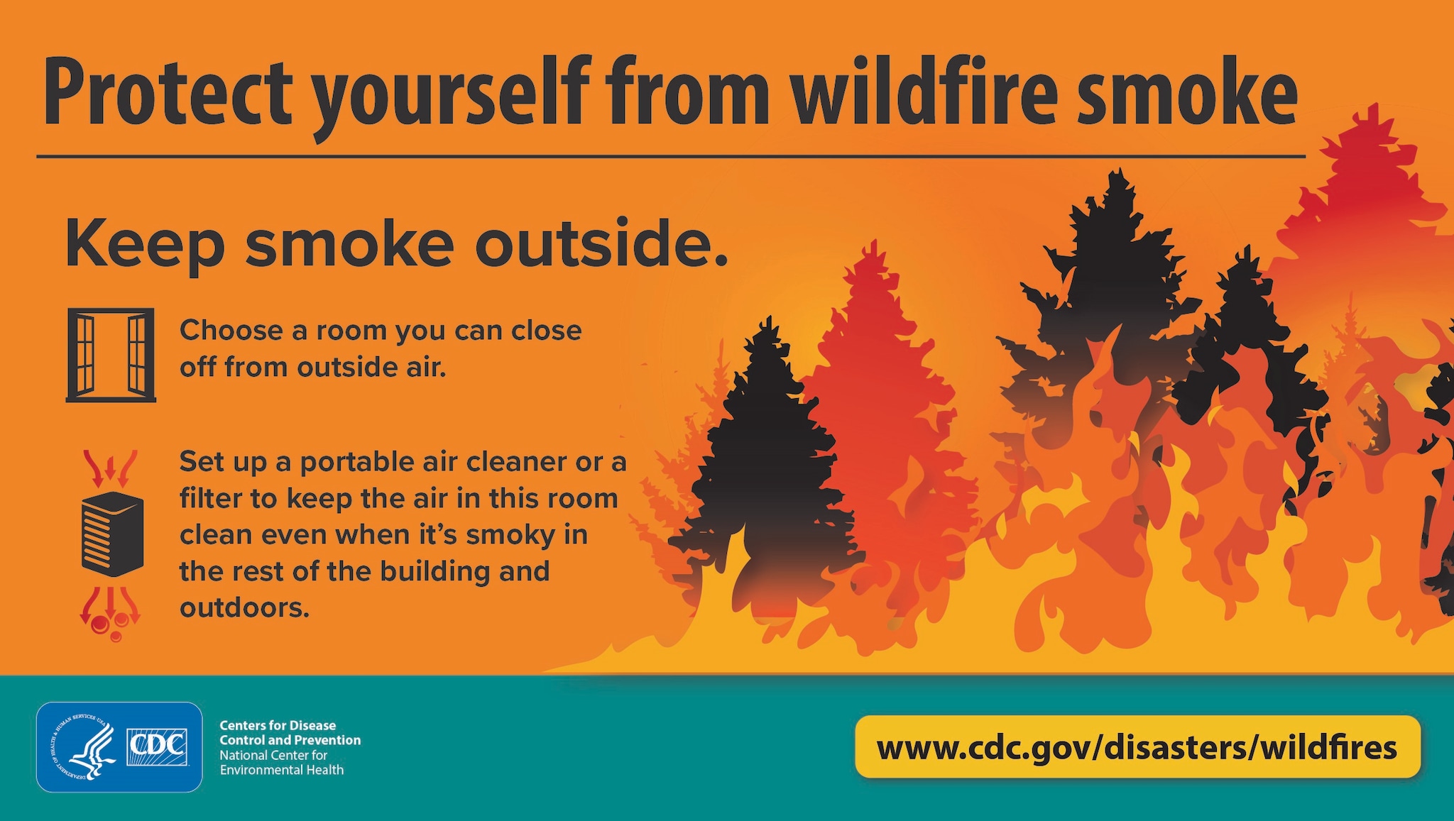 Protect Yourself From Wildfire Smoke. Keep Smoke Outside.