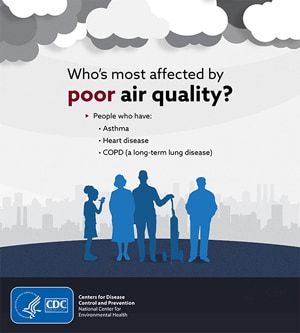 Who's most affected by poor air quality - infographic