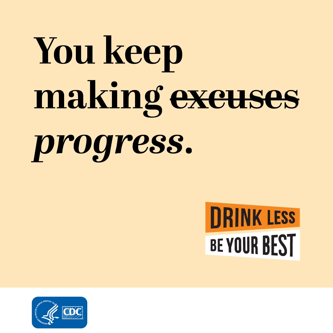 You keep making excuses (strike that) progress.