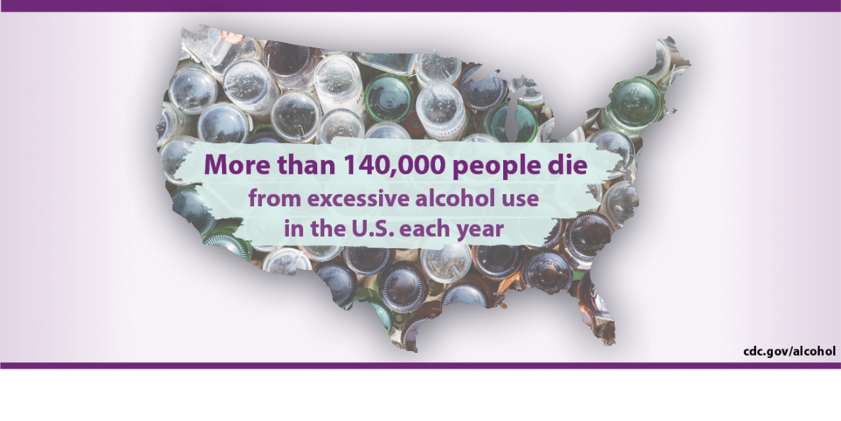 More than 140,000 people die from excessive alcohol use in the US each year.