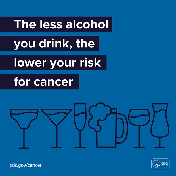 The less you drink, the lower your risk of cancer