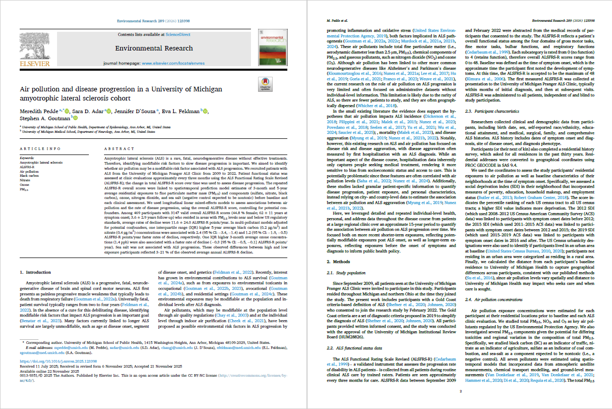 Image of front two pages of a scientific paper