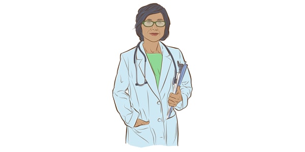 Clipart of a female doctor