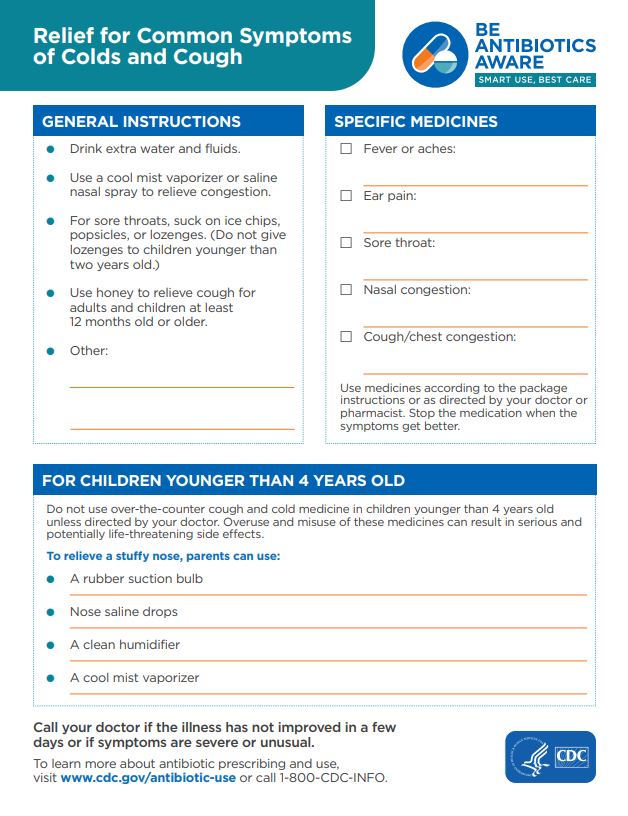Educational Materials For Healthcare Providers Antibiotic Prescribing 