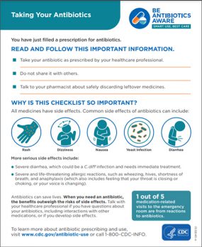 Taking Your Antibiotic Prescription Pads