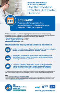 Poster: Use the Shortest Effective Antibiotic Duration 11 x 17